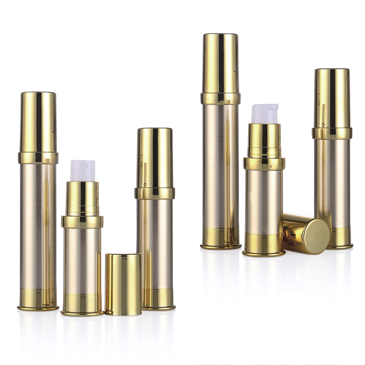 5ml 10ml 15ml plastična boca bez zraka Zlatna/ srebrna UV zanat Mini losion bez zraka/ boca s pumpama za raspršivanje l10