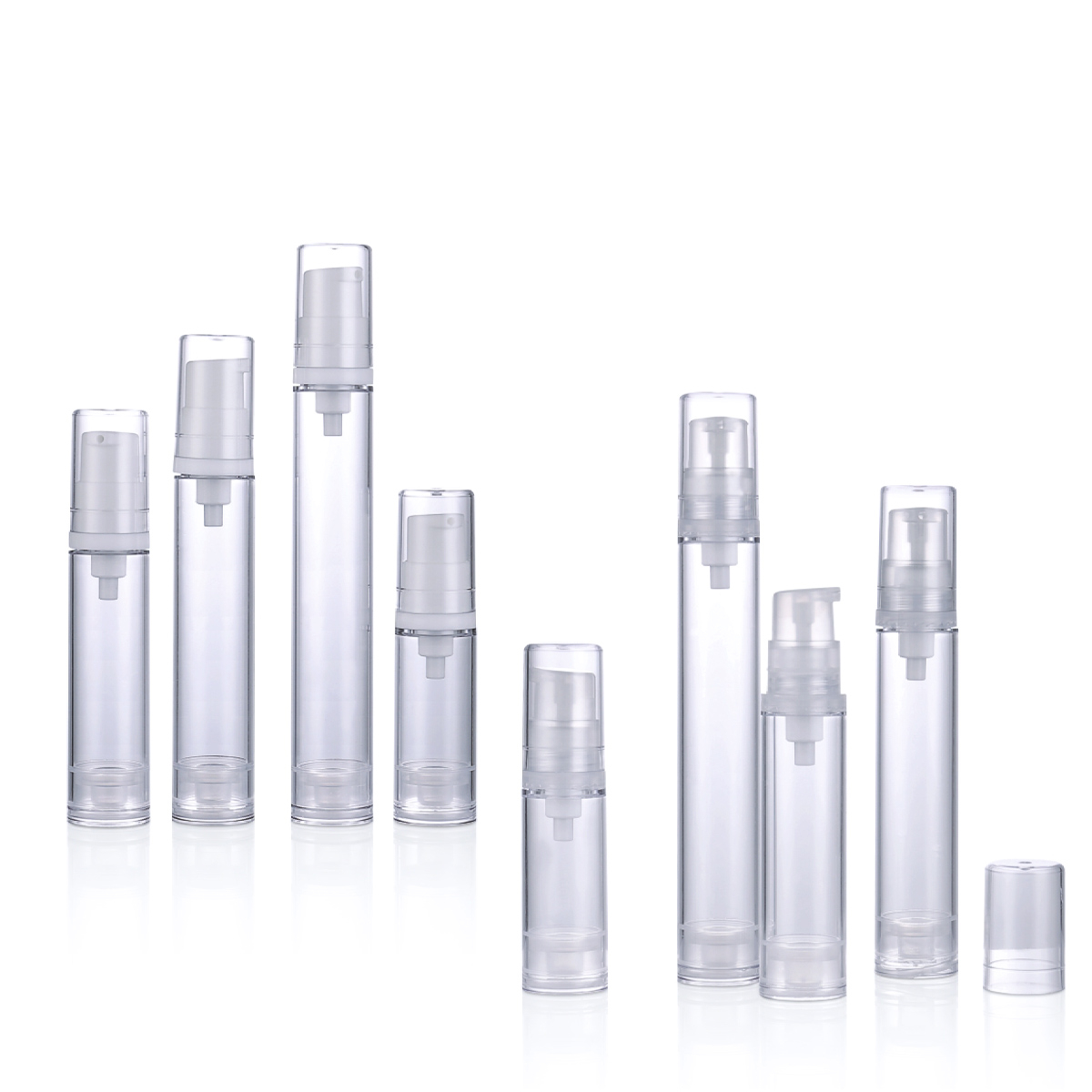 5ml 10ml 12ml 15ml cilindra Pp prozirna boca s pumpama bez zraka, kozmetička maglica, boca za sprej vakuum tikvica l12