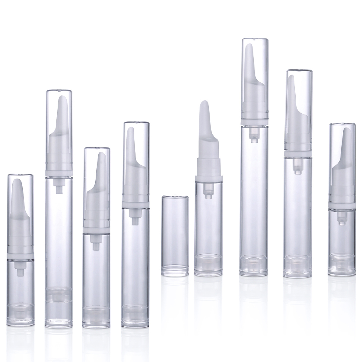 5ml 10ml 12ml 15ml cilindra bijela/prozirna cijev za pumpe bez zraka Kozmetički losion boca bez zraka krema za oči Y01